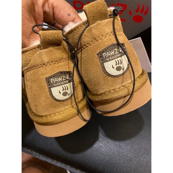 New Girls Pawz by BearPaw Pretty Short Hickory Brown Boots Size 10 New - Picture 6 of 12